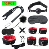 Exotic Sex Products For Adults Games Leather Bondage BDSM Kits Handcuffs Sex Toys Whip Gag Tail Plug Women Sex Accessories