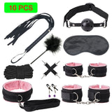 Exotic Sex Products For Adults Games Leather Bondage BDSM Kits Handcuffs Sex Toys Whip Gag Tail Plug Women Sex Accessories