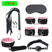 Exotic Sex Products For Adults Games Leather Bondage BDSM Kits Handcuffs Sex Toys Whip Gag Tail Plug Women Sex Accessories