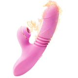 G Spot Rabbit Vibrator With Heating Thrusting Sucking Clitoral Dildo Vibrators Stimulator Dual Motor Waterproof Adult Sex Toys