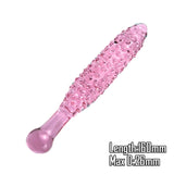 Glass Dildo Pink Rose Flower Shape Vaginal Anal Butt Plug Self Comfort Masturbator Sex Toys for Woman