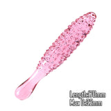 Glass Dildo Pink Rose Flower Shape Vaginal Anal Butt Plug Self Comfort Masturbator Sex Toys for Woman