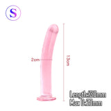 Glass Dildo Pink Rose Flower Shape Vaginal Anal Butt Plug Self Comfort Masturbator Sex Toys for Woman