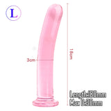 Glass Dildo Pink Rose Flower Shape Vaginal Anal Butt Plug Self Comfort Masturbator Sex Toys for Woman