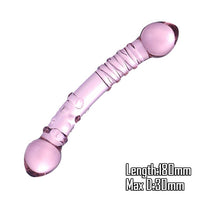 Glass Dildo Pink Rose Flower Shape Vaginal Anal Butt Plug Self Comfort Masturbator Sex Toys for Woman