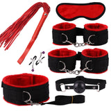 SMLOVE Sex Handcuffs Collar Whip Gag Nipple Clamps BDSM Bondage Rope Erotic Adult Sex Toys For Woman Couples Anal Butt Plug Tail