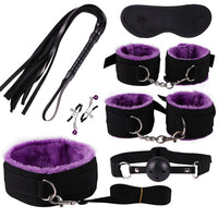 SMLOVE Sex Handcuffs Collar Whip Gag Nipple Clamps BDSM Bondage Rope Erotic Adult Sex Toys For Woman Couples Anal Butt Plug Tail