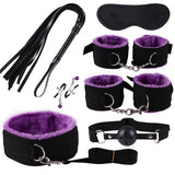 SMLOVE Sex Handcuffs Collar Whip Gag Nipple Clamps BDSM Bondage Rope Erotic Adult Sex Toys For Woman Couples Anal Butt Plug Tail