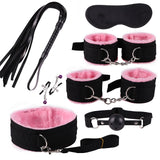 SMLOVE Sex Handcuffs Collar Whip Gag Nipple Clamps BDSM Bondage Rope Erotic Adult Sex Toys For Woman Couples Anal Butt Plug Tail