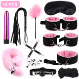 SMLOVE Sex Handcuffs Collar Whip Gag Nipple Clamps BDSM Bondage Rope Erotic Adult Sex Toys For Woman Couples Anal Butt Plug Tail